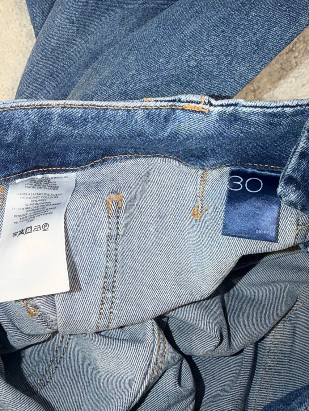 Pilcro Wide-Leg the skipper Relaxed Blue Denim Jeans - Picture 8 of 9